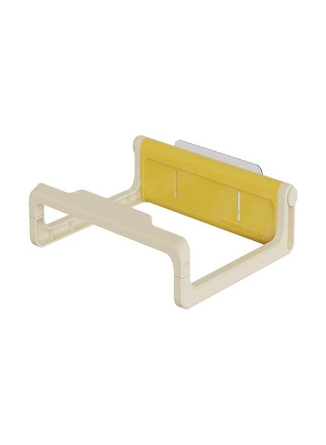 TGOPIT رف حوض غسيل معلق على الحائط من TGOPIT، قابل للطي، لا يحتاج إلى ثقب، رف تخزين للحمام، رف تخزين معلق على الحائط للحمام، رف غطاء أواني المطبخ، رف ذاتي اللصق - Image 1